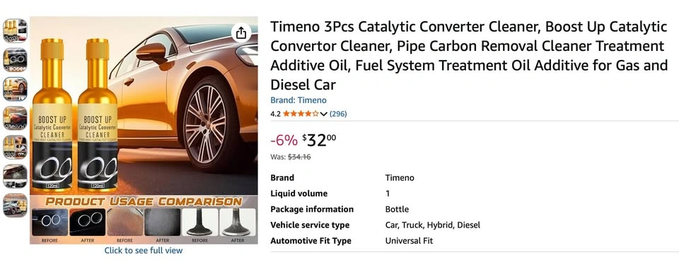 New Catalytic Converter Cleaner, Fuel System Treatment, 120ML - photo 5