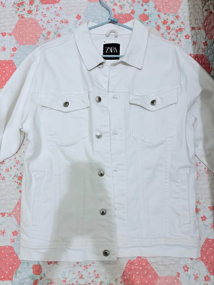 white zara jacket