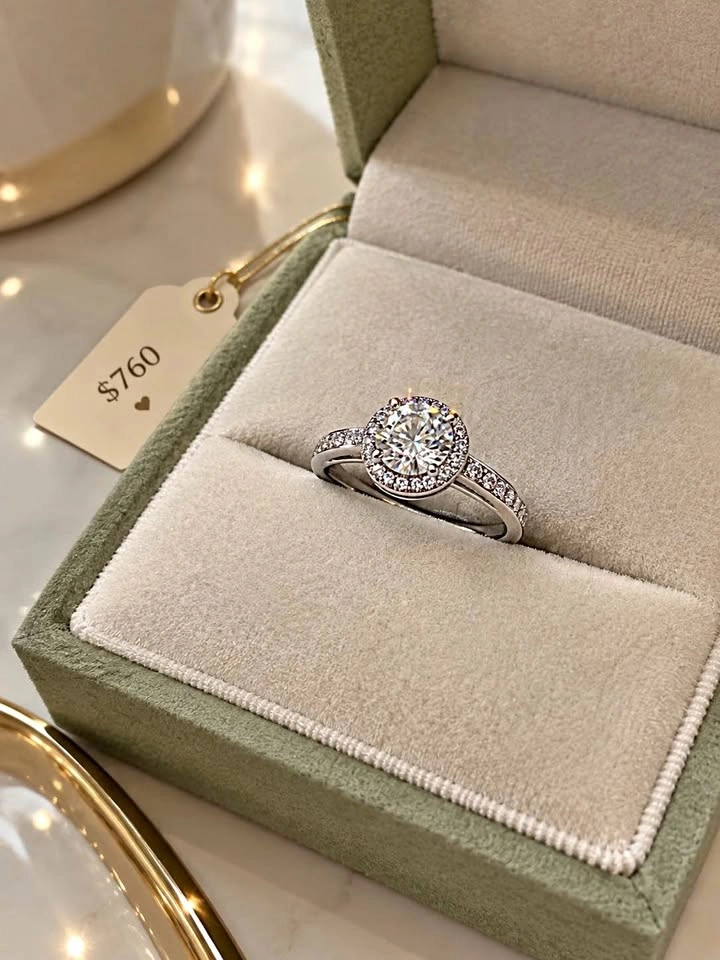Brand new 1.12 ct vvs1 cultivated diamond ring