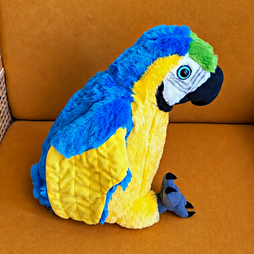 Wild Republic Cuddlekins Blue Yellow Macaw Parrot Plush 12" NWT