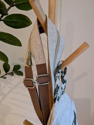Japanese Artisan Botanical Canvas Convertible Sling Backpack - photo 4