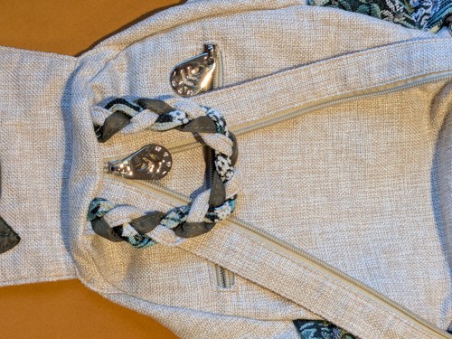 Japanese Artisan Botanical Canvas Convertible Sling Backpack - photo 5