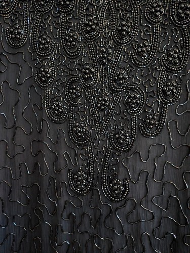 Vintage Beaded Dreams 100% Silk Black Cocktail Dress M - photo 4