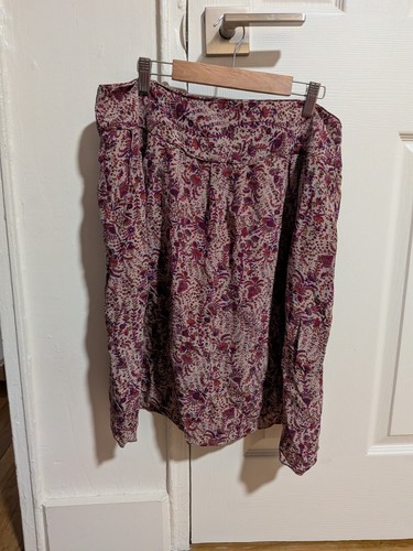 Vintage Caroll Floral 100% Silk Pleated Lined Skirt W/Pockets - photo 4