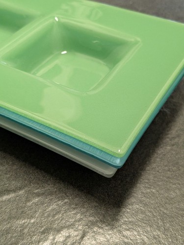 Flying Tiger Copenhagen Glass 2 Compartment Snack Tray Set - photo 2