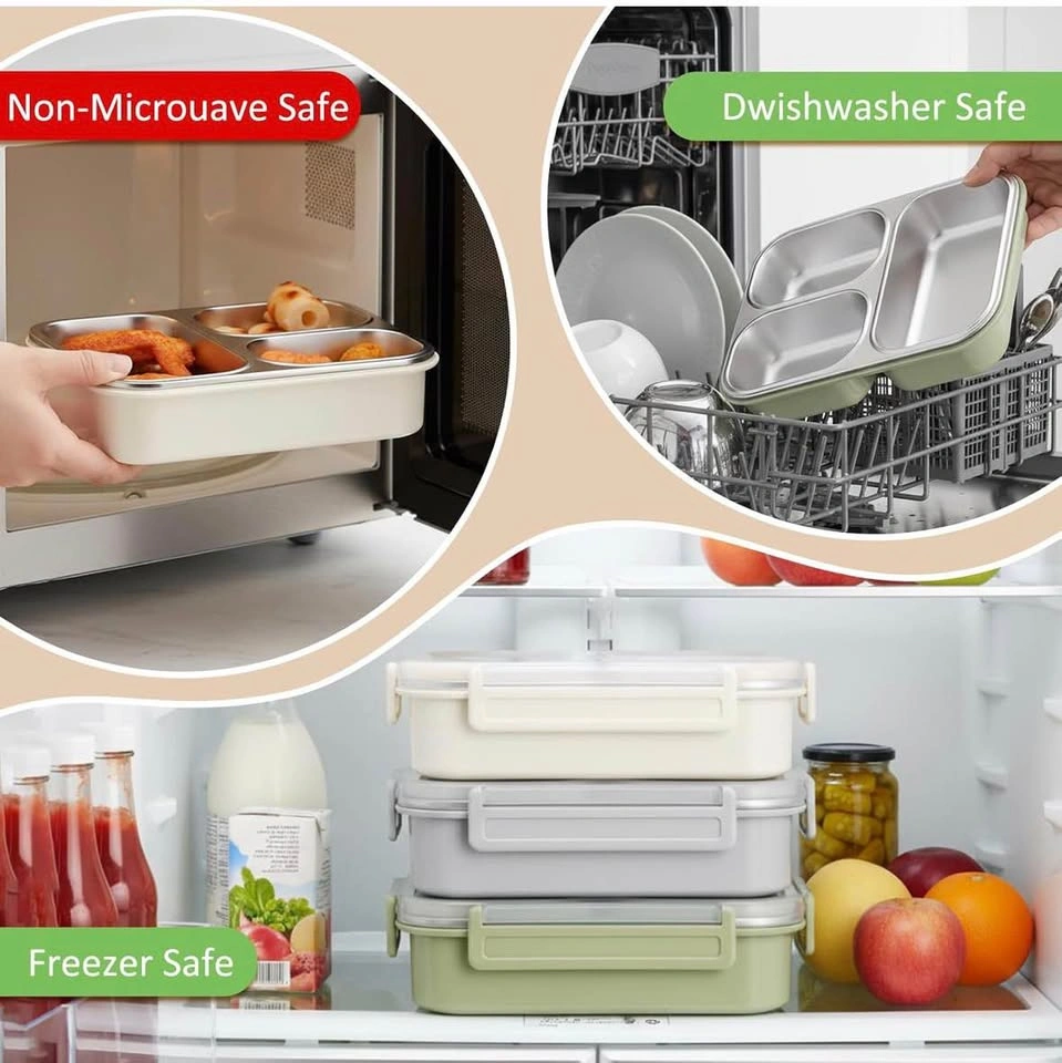 Ferrochef Stainless Steel Bento Lunch Boxes – 3 Pack - photo 5