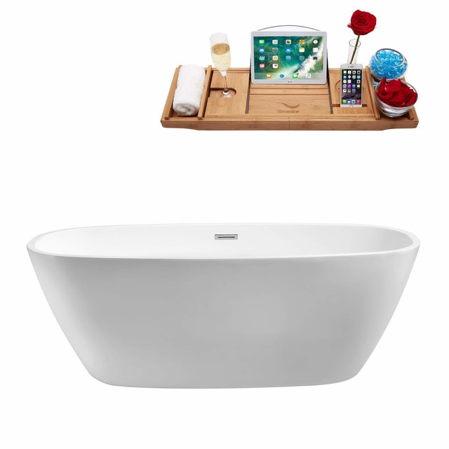 New / Open Box - Streamline 59in Freestanding Bathtub - Grade A