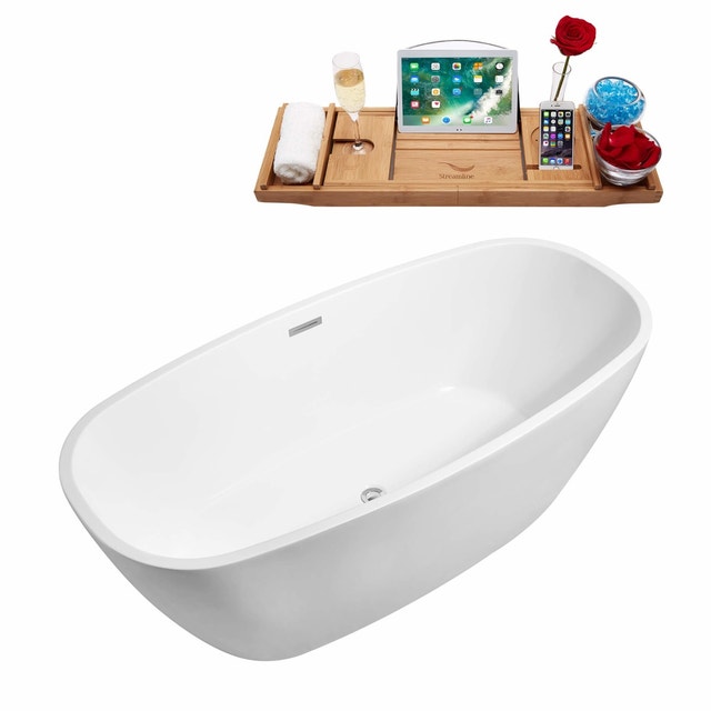 New / Open Box - Streamline 59in Freestanding Bathtub - Grade A - photo 3