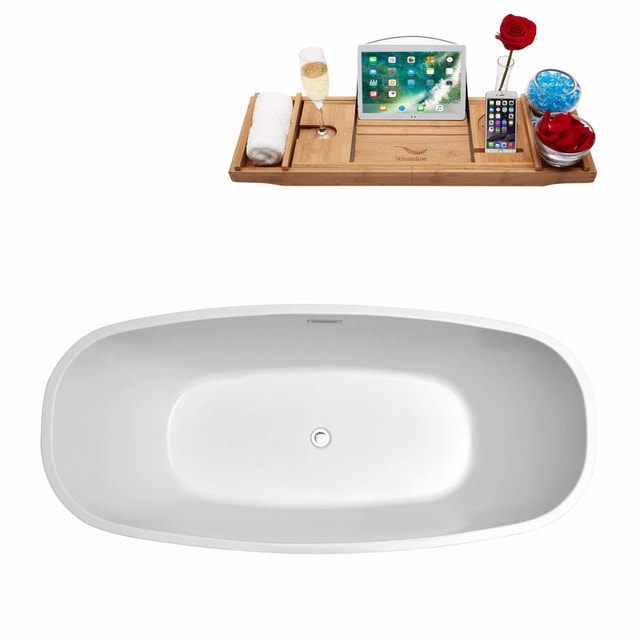 New / Open Box - Streamline 59in Freestanding Bathtub - Grade A - photo 4