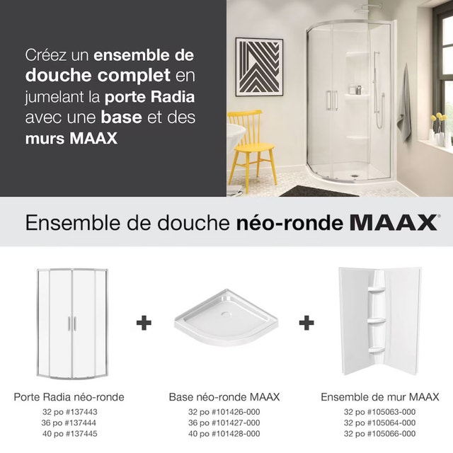 New / Open Box - MAAX Radia 32x32 Corner Shower Door - Grade A - photo 3