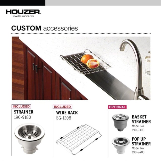 New / Open Box - Houzer Contempo Undermount Sink - Grade A - photo 3