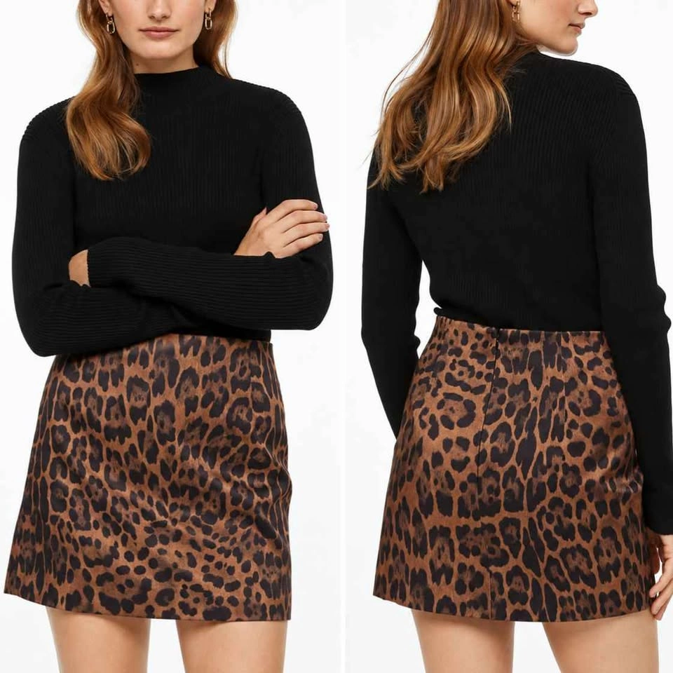 H&M Leopard Print 3-Piece Set: Blazer + Top + Skirt | Like New - photo 4