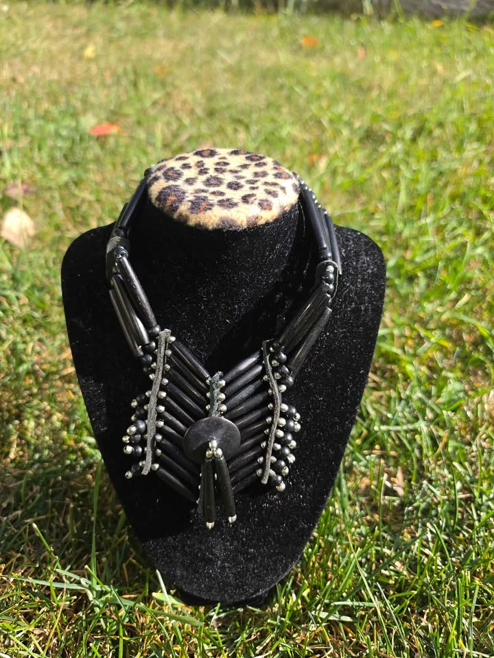 Indigenous breast plate choker BLACK - photo 2