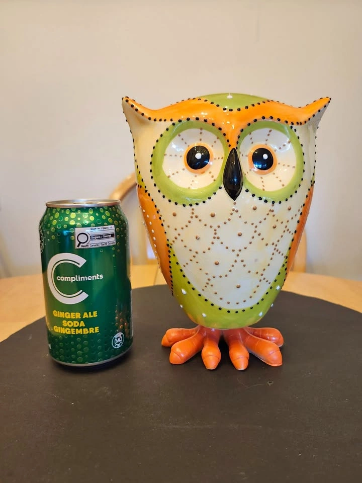 Bobby, the Beautiful Bobble Head Ceramic Owl