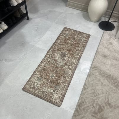 Persian-Style Runner Rug — Approx 20" x 47"