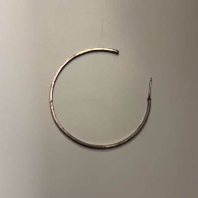 Silver Thin Hoop Earring