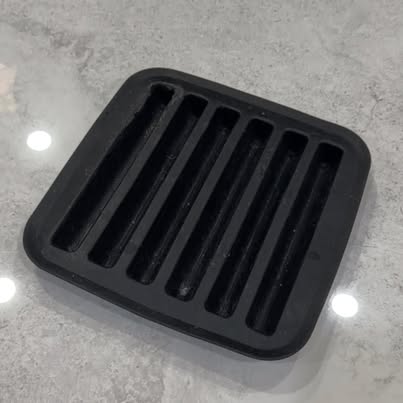 Black Silicone Baking Mold, Square with Rectangular Cavities