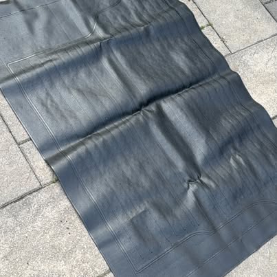 Black Rubber Floor Mat 49x34in