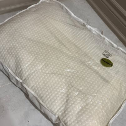 Standard Size Pillow White Waffle Texture New in Plastic Wrap