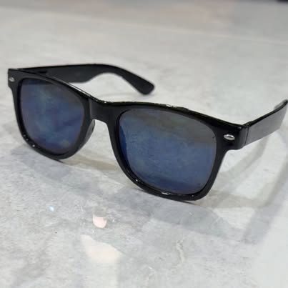 Black Sunglasses with Blue Lenses