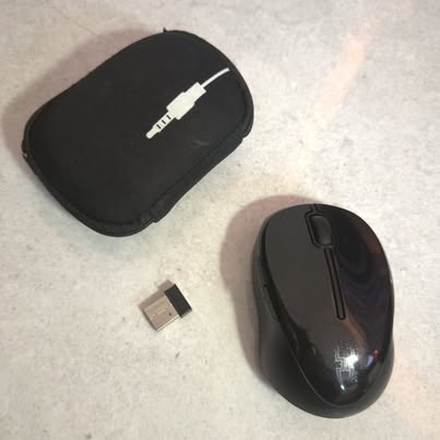 Wireless Mouse with Travel Case, Black
