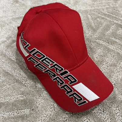 Scuderia Ferrari Embroidered Baseball Cap — Red