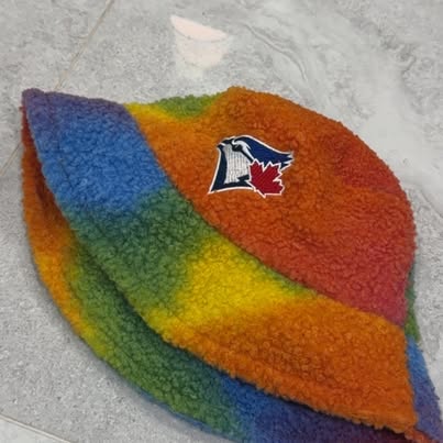 Toronto Blue Jays Rainbow Fuzzy Bucket Hat