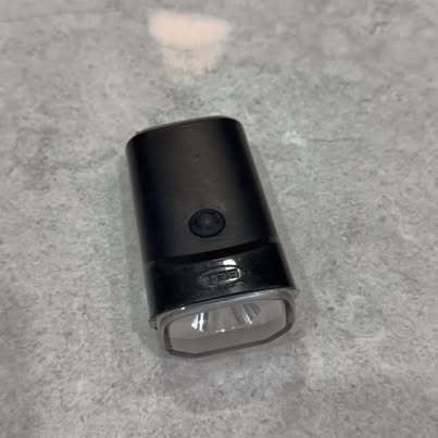 Black Bike Light Flashlight with Red Rear Button