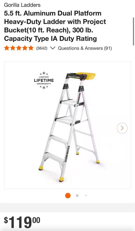 5.5 ft Gorilla Ladder (10 ft reach) - photo 5