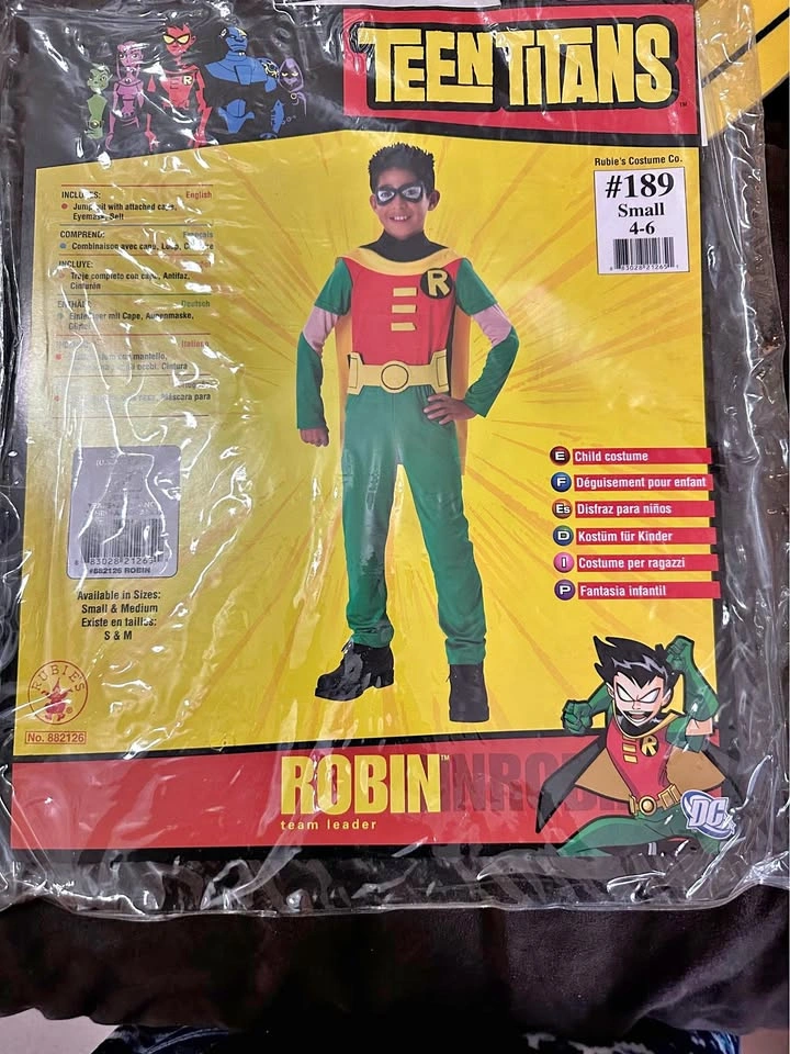 Rubie's Teen Titans Robin Child Costume Size Small 4-6YO