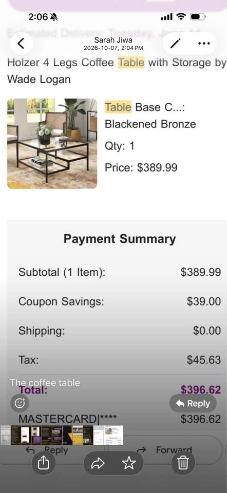 Wade Logan Holzer 4 Legs Coffee Table with Storage - photo 2