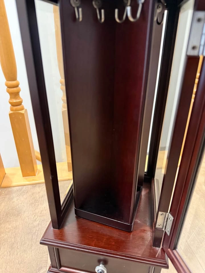 Wooden Jewelry Display Case with Drawer - photo 2