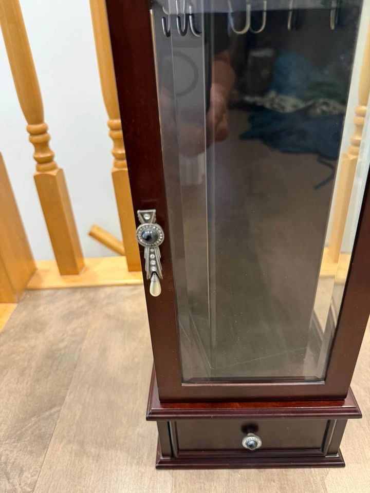 Wooden Jewelry Display Case with Drawer - photo 3