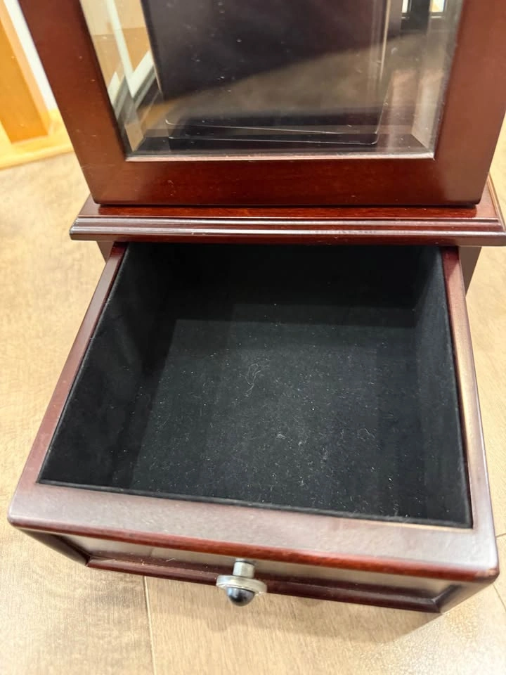 Wooden Jewelry Display Case with Drawer - photo 4