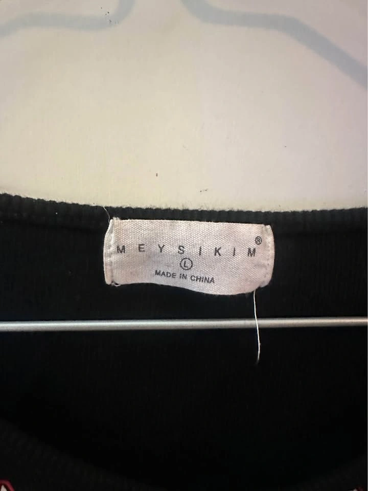 Goth long sleeve crop top - photo 2
