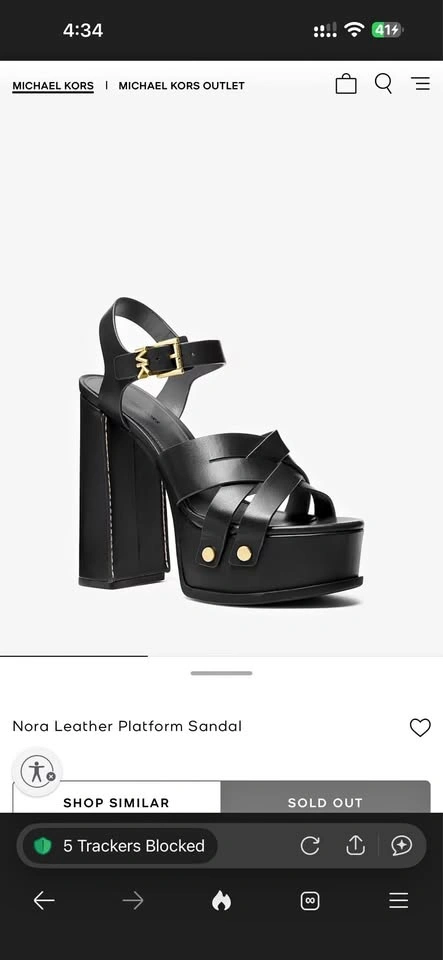 Michael Kors Nora Open Toe Platform Heels size 9