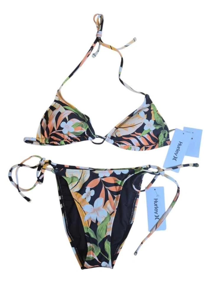 Hurley Women Small String Bikini Set 2 Piece Tropical Escape - photo 3