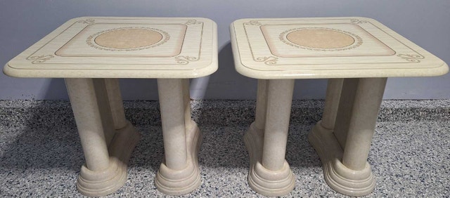 Italian Marble White Side Tables – Set of 2 - photo 4