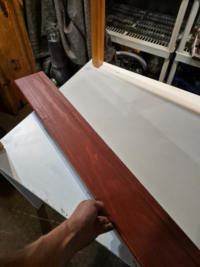 wood shelf 4 hook coat hanger wall mount - photo 3