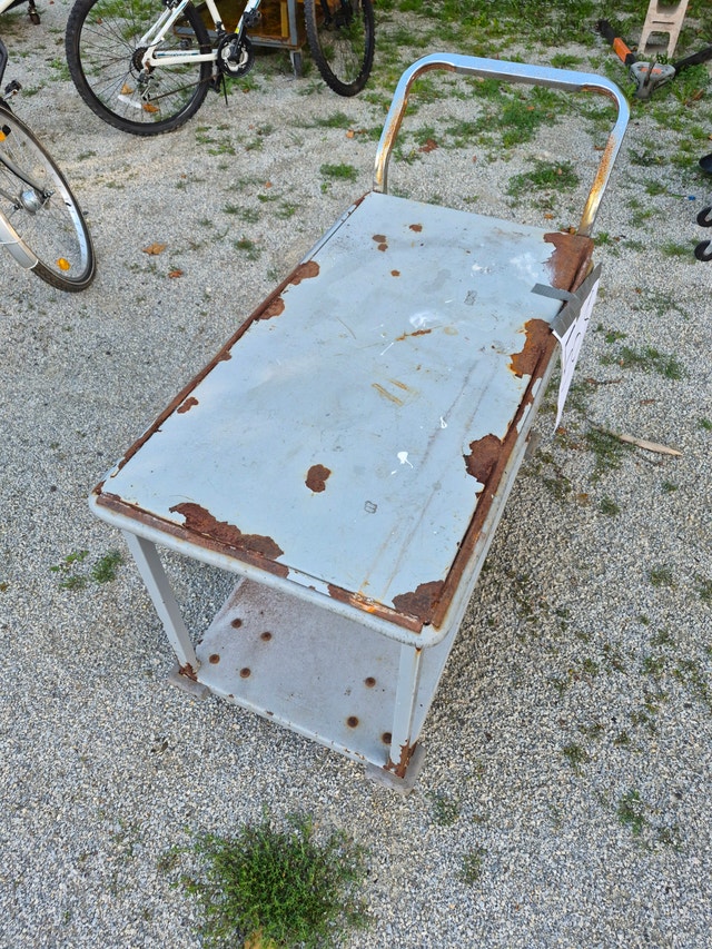 Industrial Gray Rolling Work Cart/Dolly Table