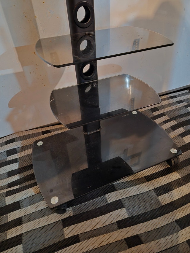 TV stand glass entertainment unit small - photo 3