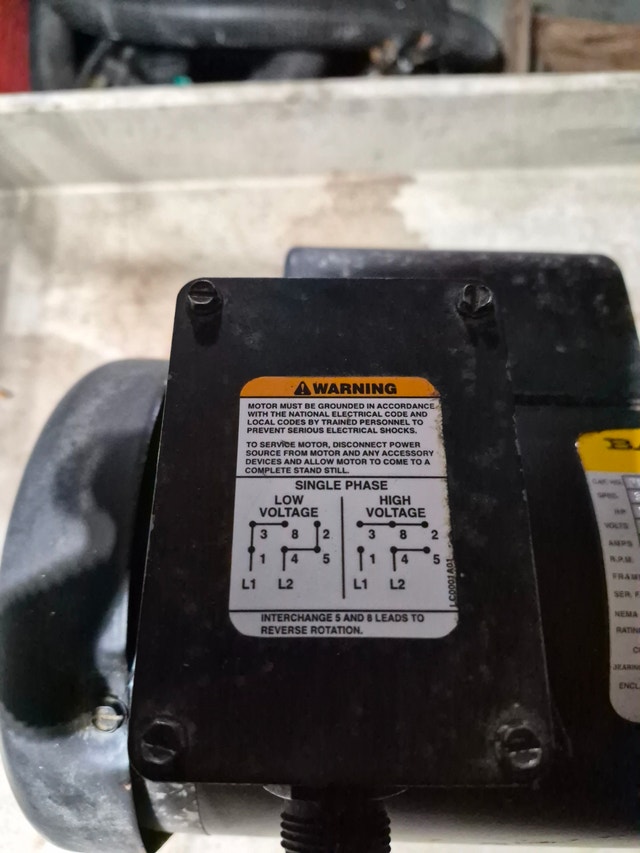 Baldor electric Motor 3/4HP 5/8 inch 1100 RPM 115V 230V - photo 4