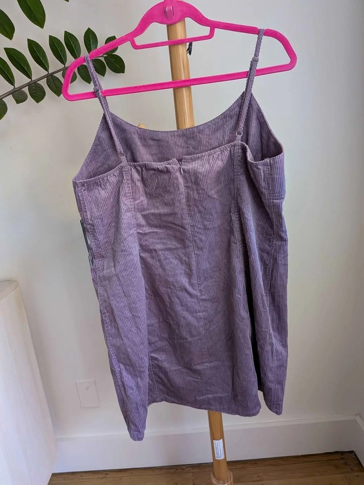 NWT Wild Fable XXL Purple Corduroy Mini Dress – Y2K / 90s Grunge - photo 3