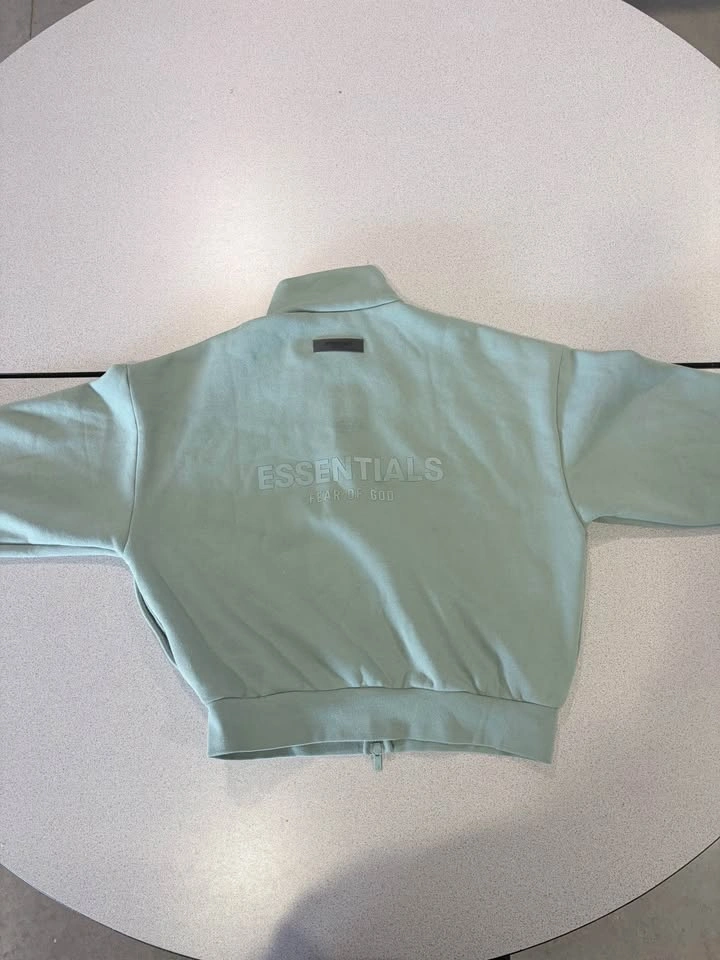 Fear of God Essentials Full-Zip Fleece Jacket – Sage (Size M) - photo 2