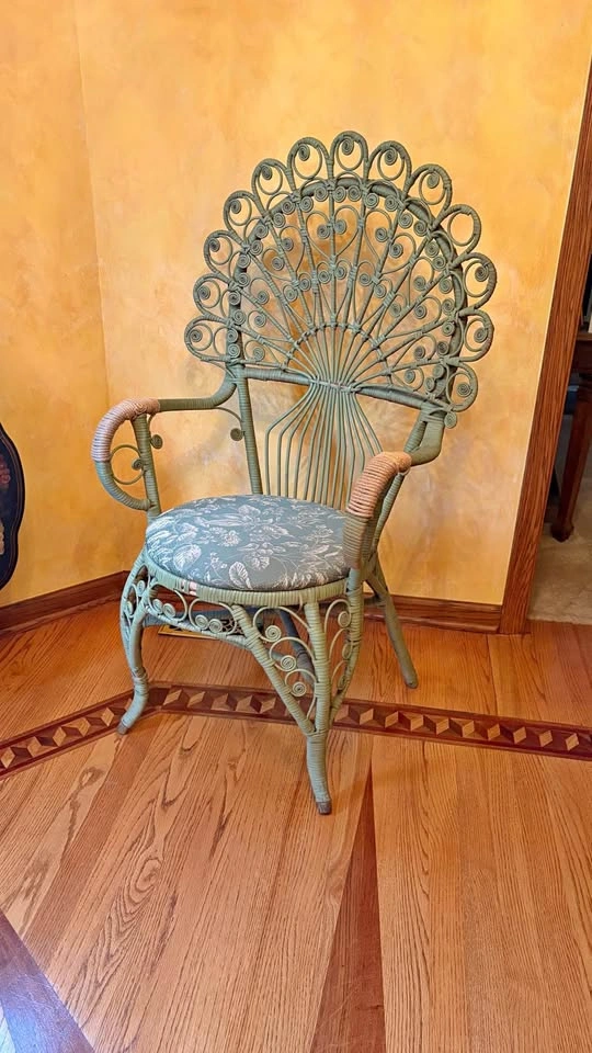 Peacock wicker chair