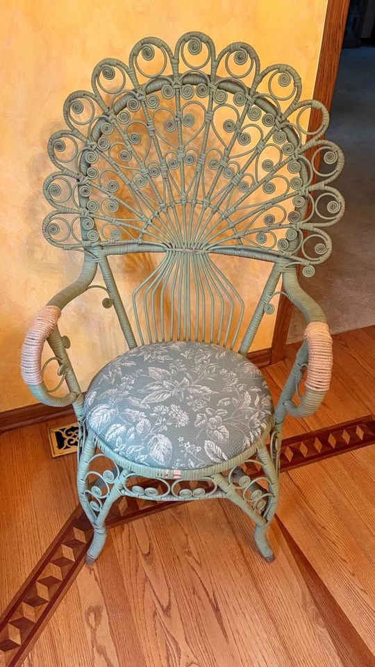 Peacock wicker chair - photo 2