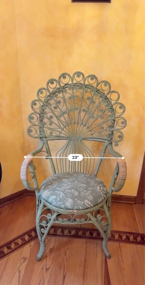 Peacock wicker chair - photo 4