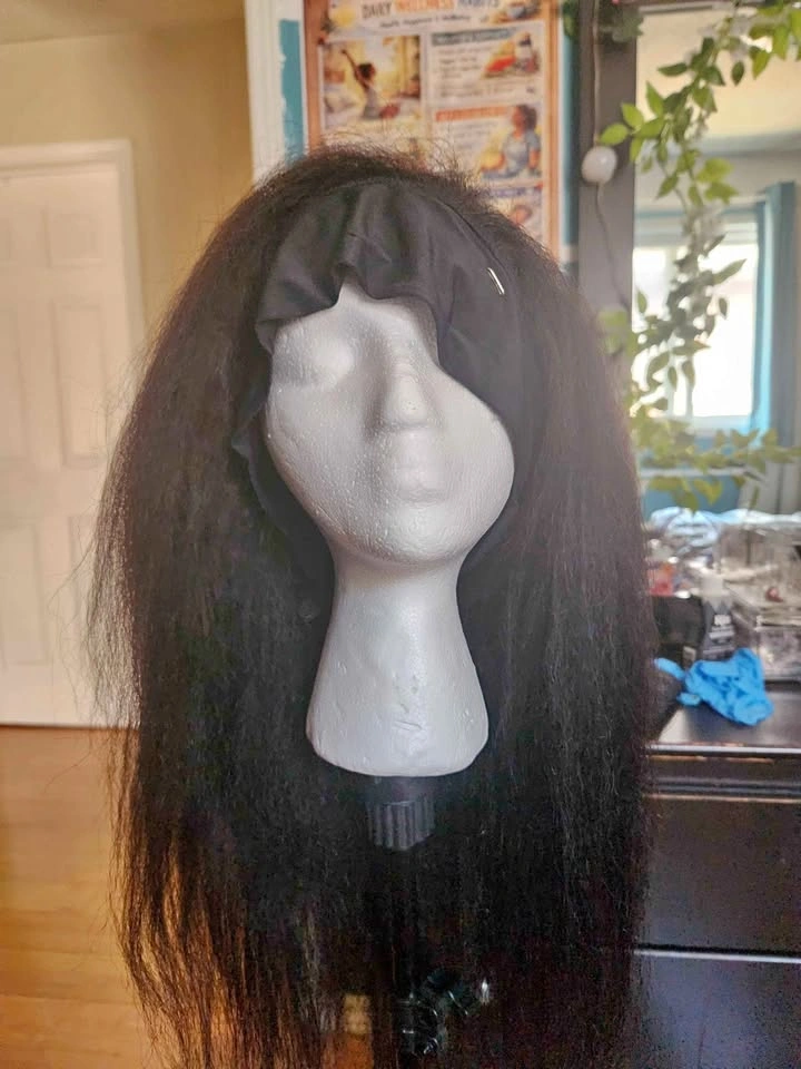 18" Kinky Straight Headband Wig