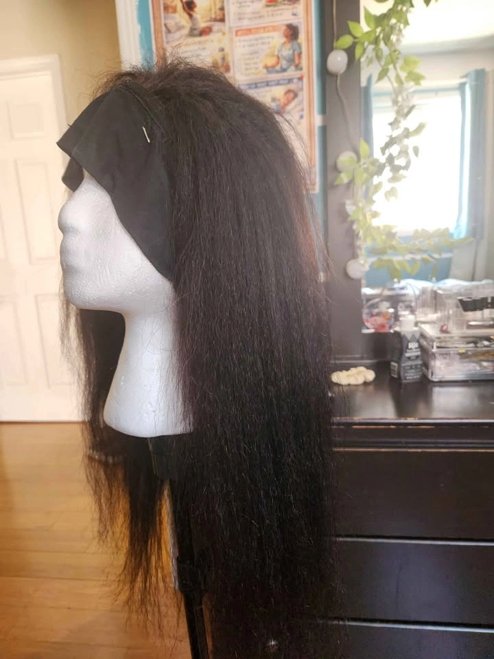 18" Kinky Straight Headband Wig - photo 2