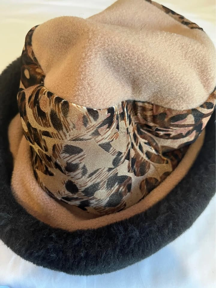 Leopard Print Faux Fur Trim Bucket Hat - photo 3